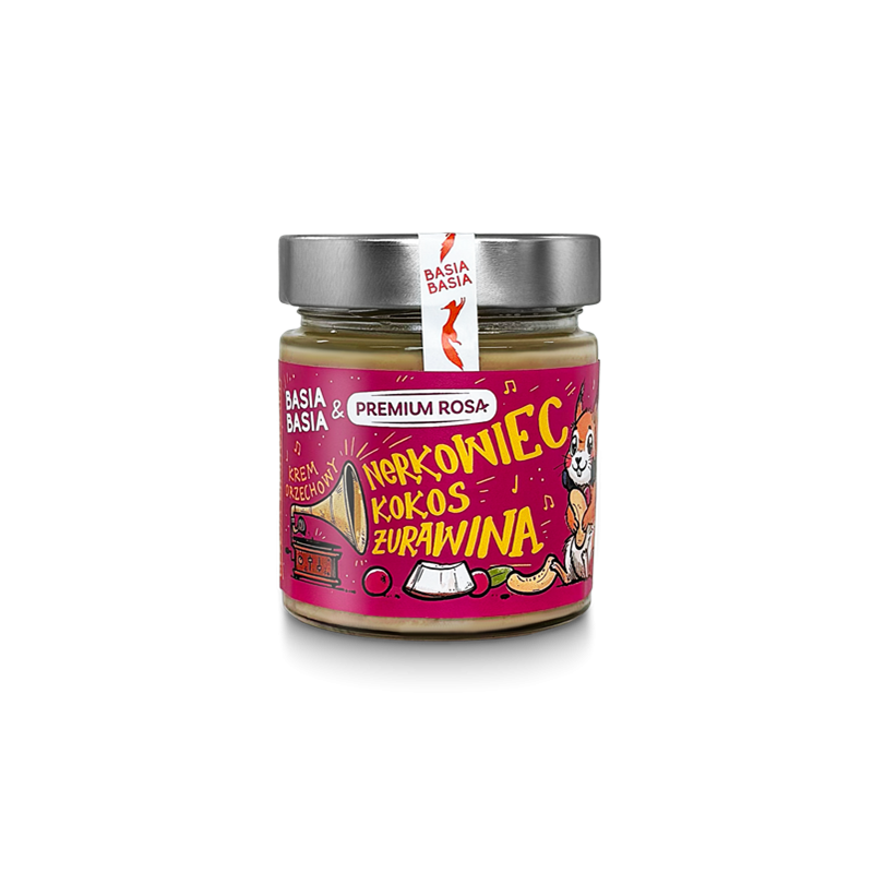 Krem z nerkowców z kokosem i żurawiną 195 g Basia Basia-Alpi