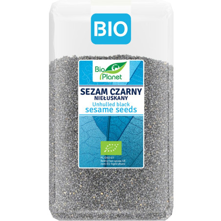 SEZAM CZARNY NIEŁUSKANY BIO 1 kg - BIO PLANET
