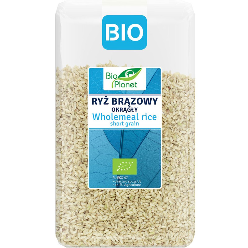 RYŻ BRĄZOWY OKRĄGŁY BIO 1 kg - BIO PLANET