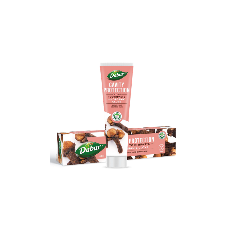 PASTA DO ZĘBÓW PRZECIWPRÓCHNICZA Z GOŹDZIKIEM BEZ FLUORU 100 ml - DABUR