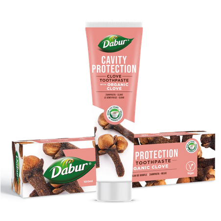 PASTA DO ZĘBÓW PRZECIWPRÓCHNICZA Z GOŹDZIKIEM BEZ FLUORU 100 ml - DABUR