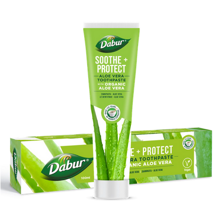 PASTA DO ZĘBÓW UKOJENIE + OCHRONA Z ALOESEM BEZ FLUORU 100 ml - DABUR