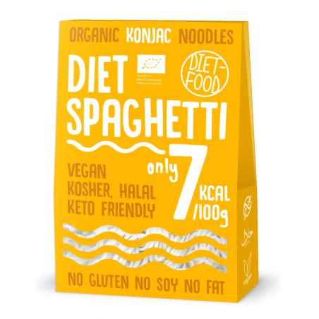MAKARON (KONJAC) SPAGHETTI BEZGLUTENOWY BIO 385 g (300 g) - DIET-FOOD