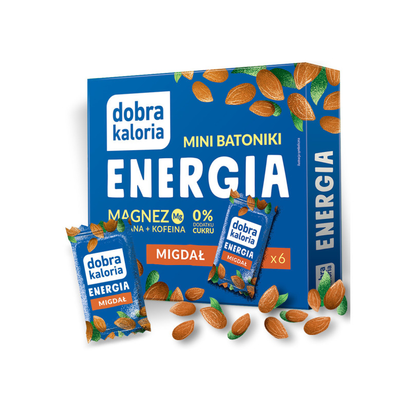 Mini batoniki ENERGIA migdał Mg guarana kofeina 102 g Dobra Kaloria