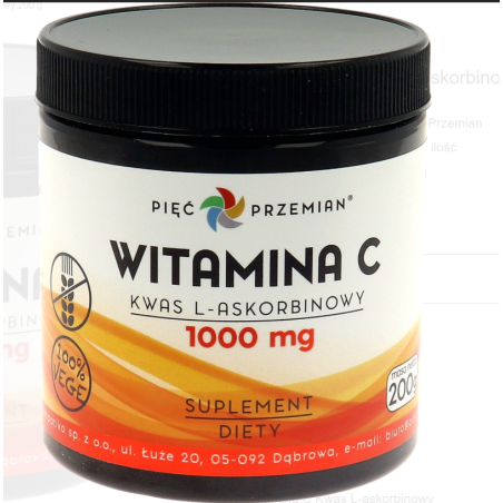 Witamina C - kwas L-askorbinowy 200 g Pięć Przemian
