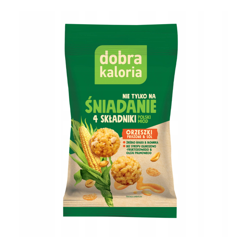 Kulki śniadaniowe prażone orzeszki i sól Dobra Kaloria 32g.
