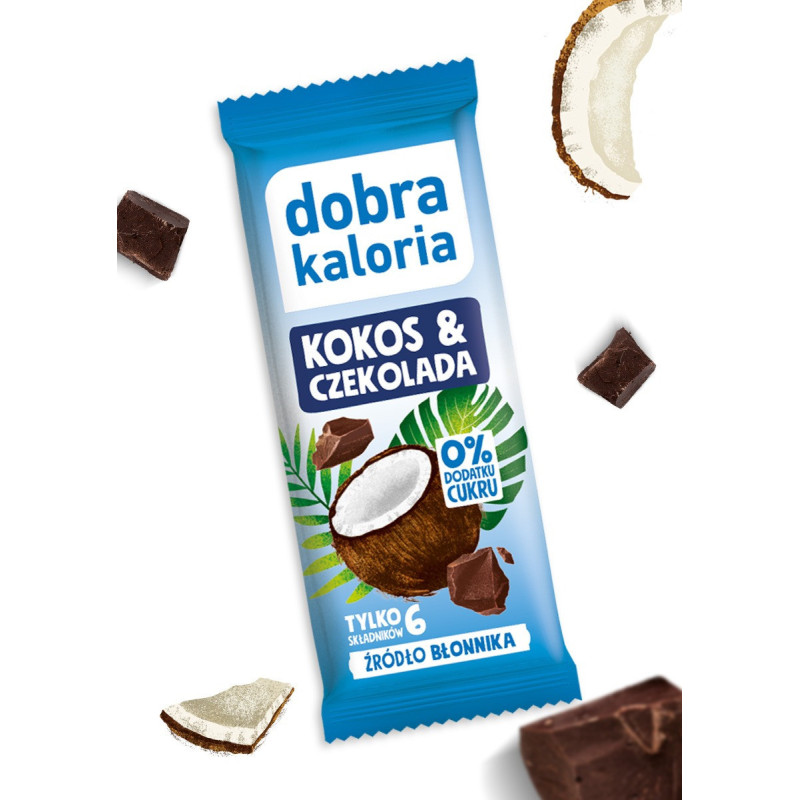Baton Kokos i Czekolada 33g Dobra Kaloria