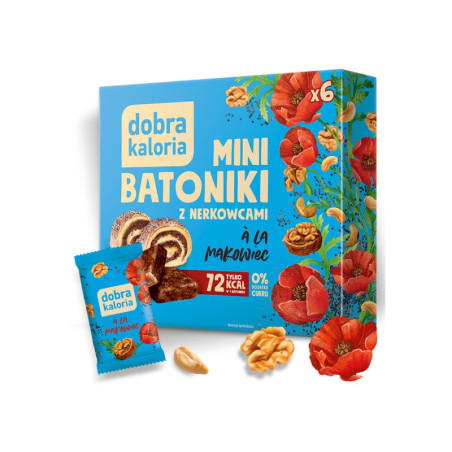 Mini batoniki z nerkowcami a la makowiec 108g Dobra Kaloria