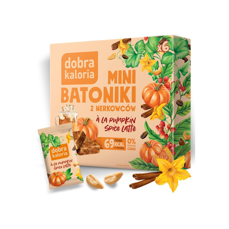 Mini batoniki z nerkowcami a la pumpkin spice latte 102g Dobra Kaloria