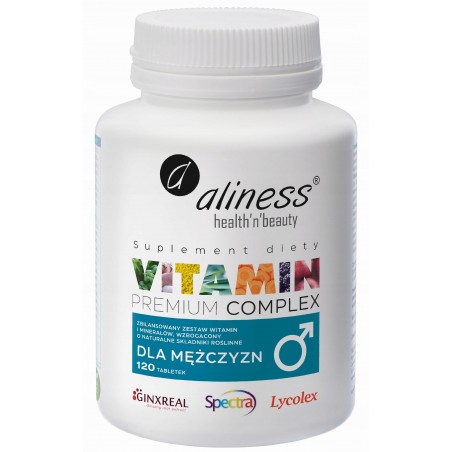 Aliness Vitamin Premium Complex 120 kap MĘŻCZYZNA